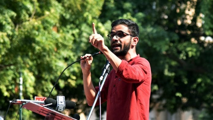 Former Jawaharlal Nehru University (JNU) student leader Umar Khalid | File photo: ANI