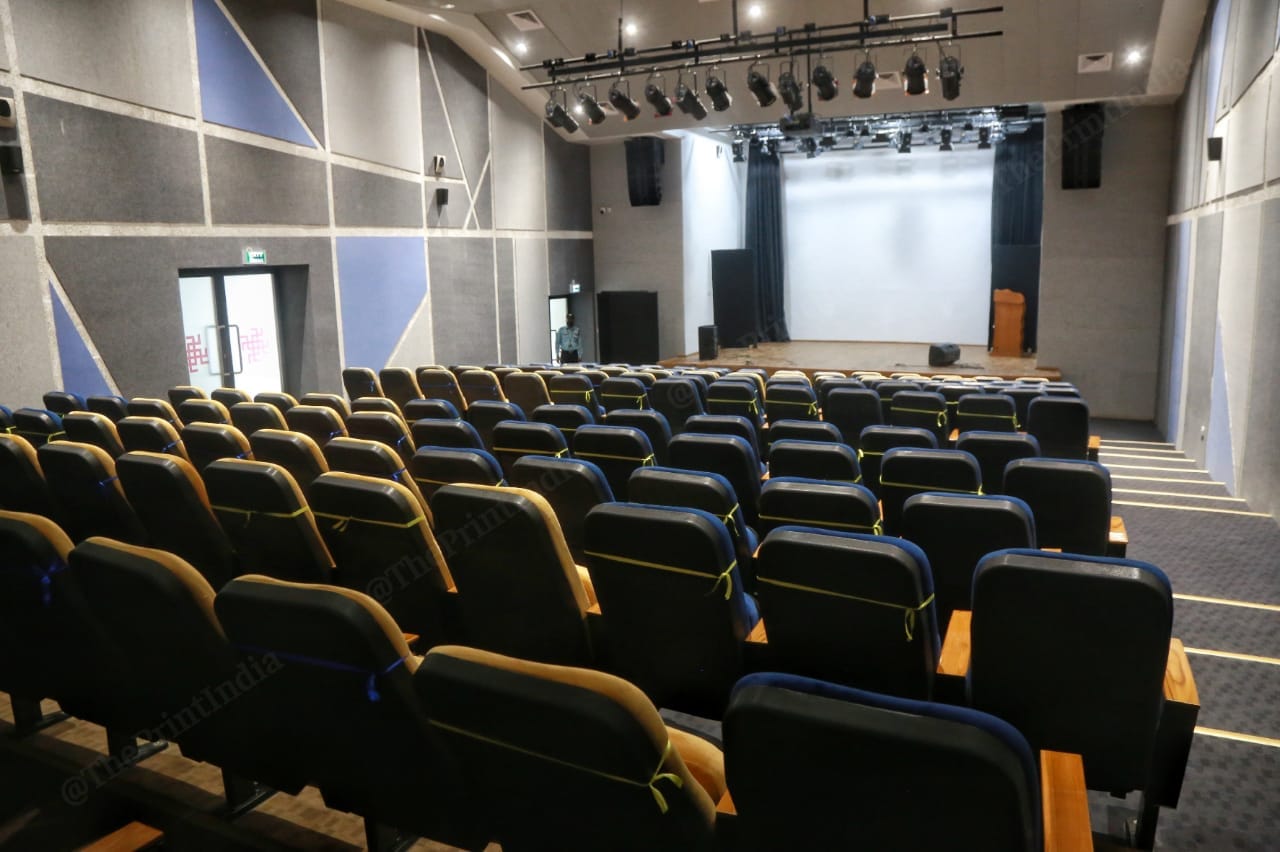 The new auditorium built especially for the art gallery | Photo: Manisha Mondal | ThePrint
