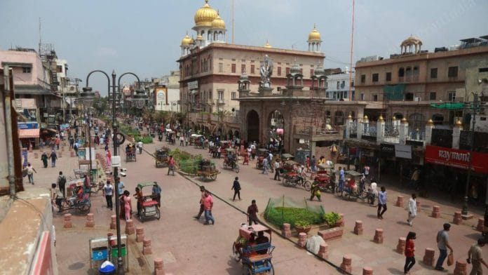 The main market street in Chandni Chowk, located in old Delhi near the Red Fort | Manisha Mondal | ThePrint