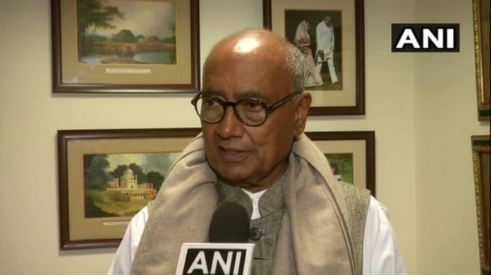 File image of senior Congress leader Digvijaya Singh | Twitter/@ANI