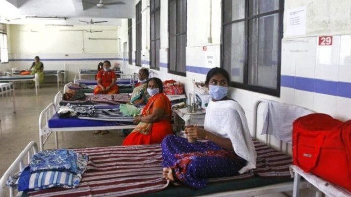 The Covid care centre at the Government Homoeopathic Medical College in Iranimuttom, Thiruvananthapuram | Photo: Praveen Jain | ThePrint
