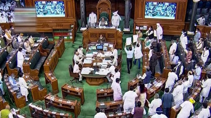View of the Lok Sabha during the Monsoon Session of Parliament in New Delhi Wednesday, on 28 July 2021 | PTI