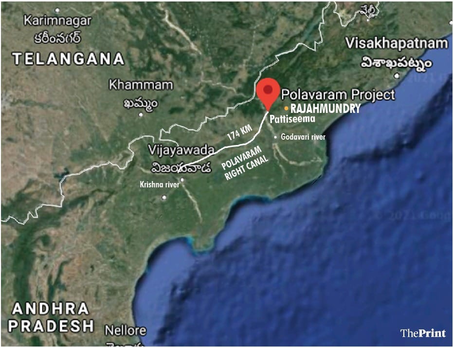 The Polavaram project is meant to bring the Godavari water to the Krishna river.