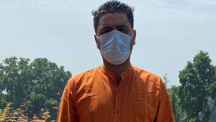 Shahid Nazir Bhatt, 29, is currently out on bail after being arrested for the alleged conversion of a Sikh woman based in Kashmir | Ananya Bhardwaj | ThePrint