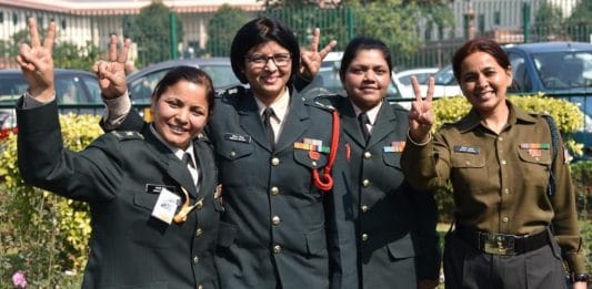 Women Army officers outside the Supreme Court in New Delhi on 17 February 2020 ( representational image) | Photo: Suraj Singh Bisht | ThePrint