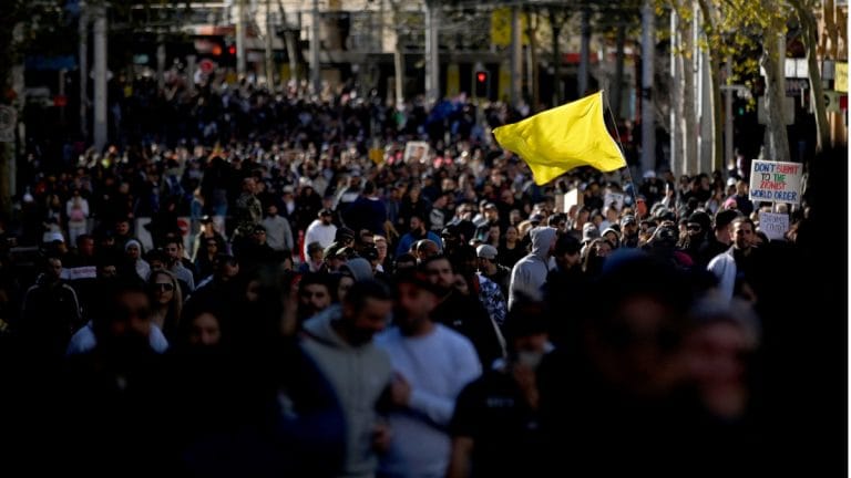 Covid cases are rising in Australia but people are protesting against lockdowns