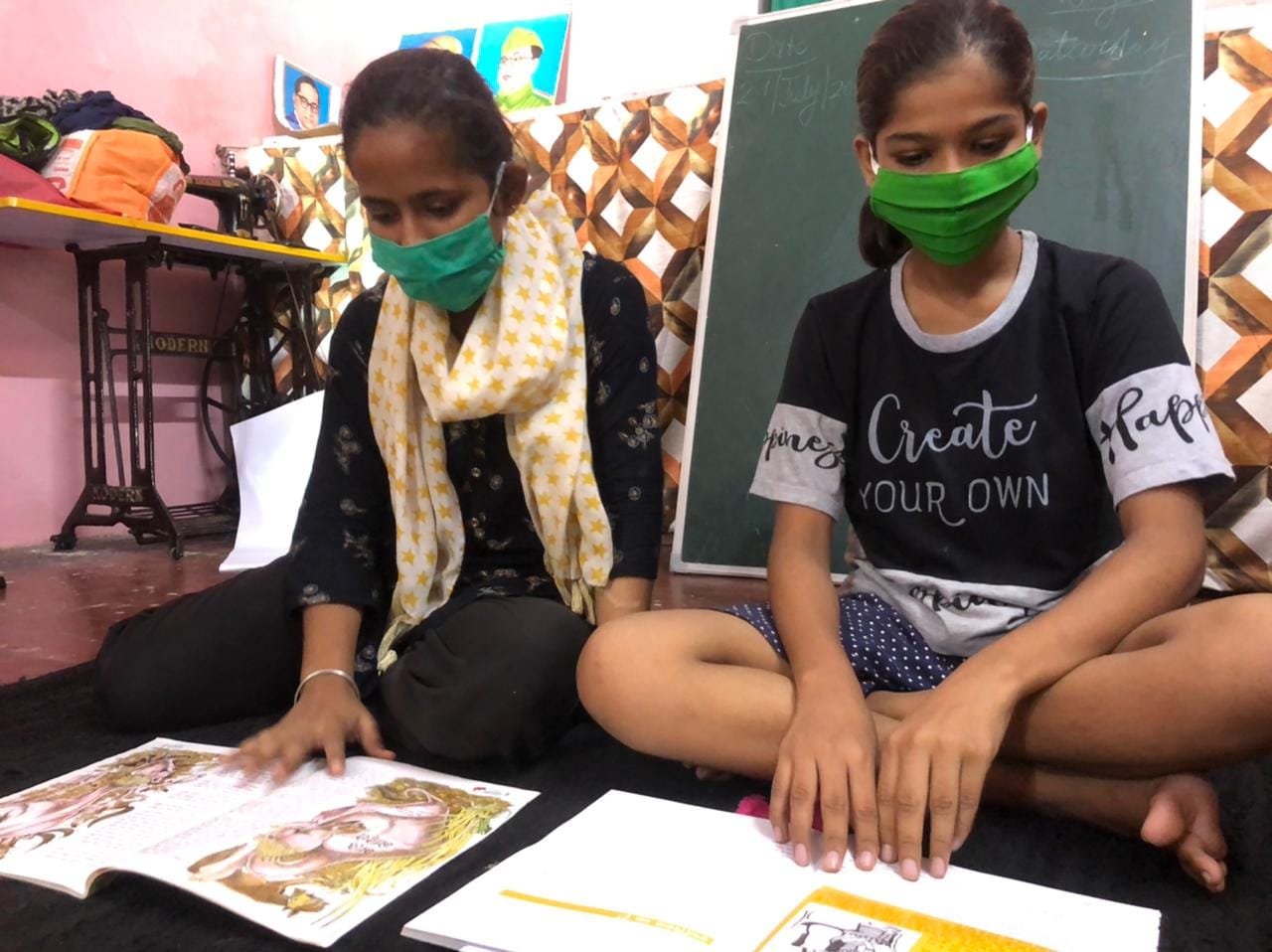 Students at the centres are also offered tailoring training to incentivise participation | Jyoti Yadav | ThePrint