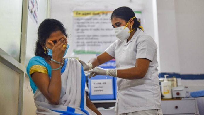 A medic administers a vaccine | Representational image | PTI