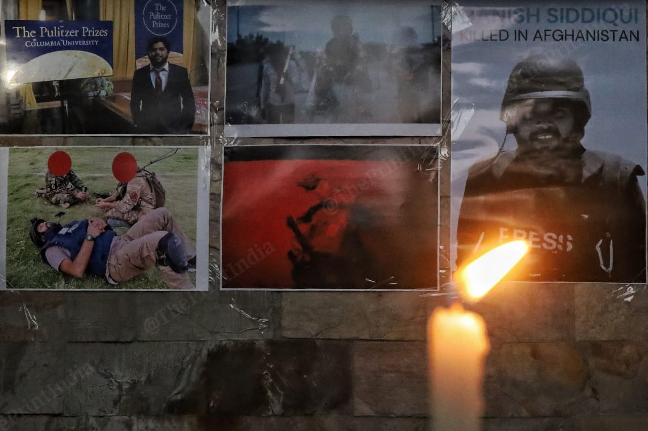 Candles were lit outside PCI | Manisha Mondal | ThePrint