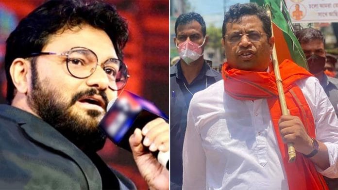 File photos of BJP MPs Babul Supriyo and Saumitra Khan. | Photo: Twitter