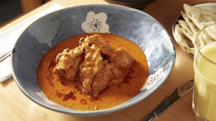 Butter chicken at Adda