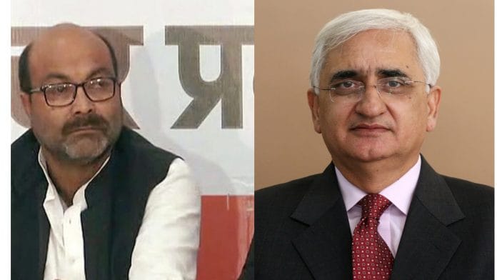 File photo of Ajay Kumar Lallu and Salman Khurshid | ANI/Commons