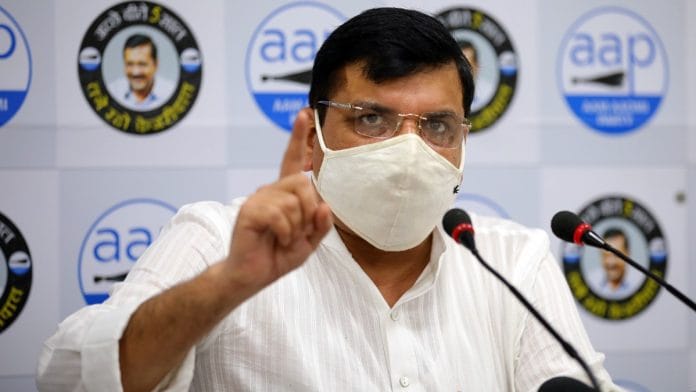 File photo of Aam Aadmi Party leader Sanjay Singh | ANI