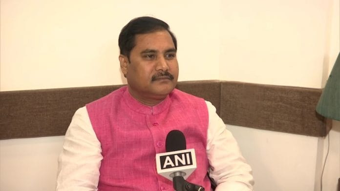 BJP leader Janak Ram while speaking to the media on 23 August 2021 | Twitter/@ANI