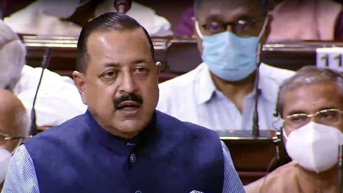 Union Minister Jitendra Singh in New Delhi, on 27 July 2021| ANI Photo/RSTV