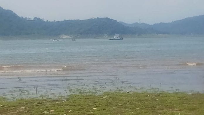 Ranjit Sagar Dam reservoir, the site of Army helicopter crash on 3 August | Twitter | ANI