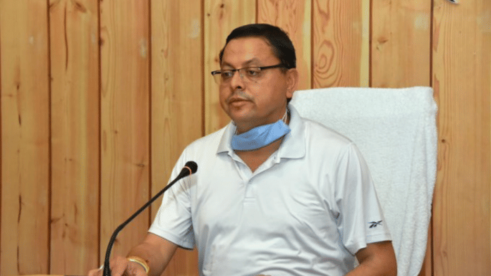 File photo of Uttarakhand CM Pushkar Singh Dhami | Twitter/@pushkardhami