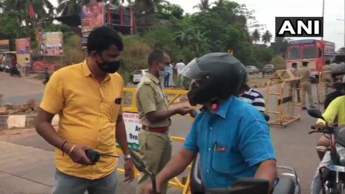 File photo of the Talapady border in Karnataka’s Dakshina Kannada district | ANI