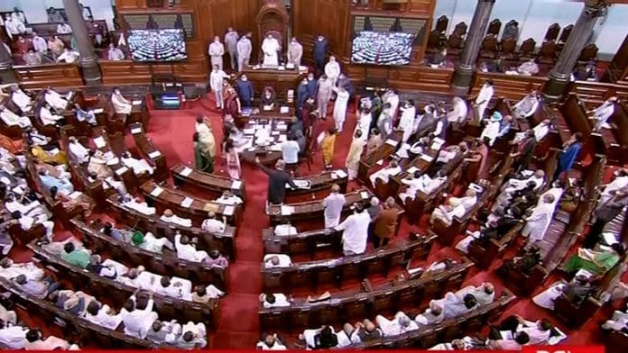 A view of the Rajya Sabha during the Monsoon Session of Parliament in New Delhi, on 11 August 2021 | PTI