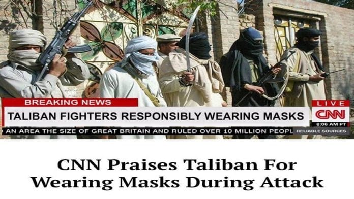 The edited screengrab from a CNN broadcast