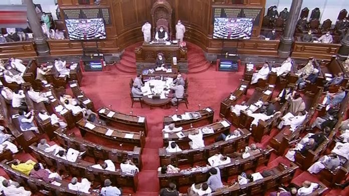 Rajya Sabha proceedings | PTI Photo/RSTV