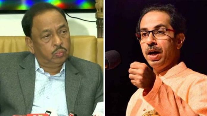 File photos of Narayan Rane and Uddhav Thackeray | Twitter/@ANI & Twitter/@uddhavthackeray