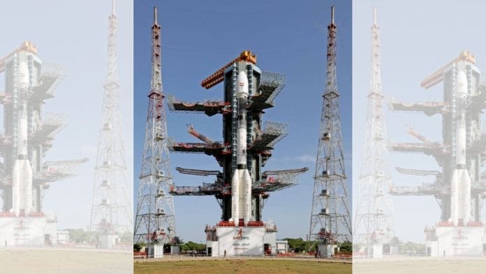 The GSLV-F10/EOS-03 sits on the Second Launch Pad at Sriharikota | isro.gov.in
