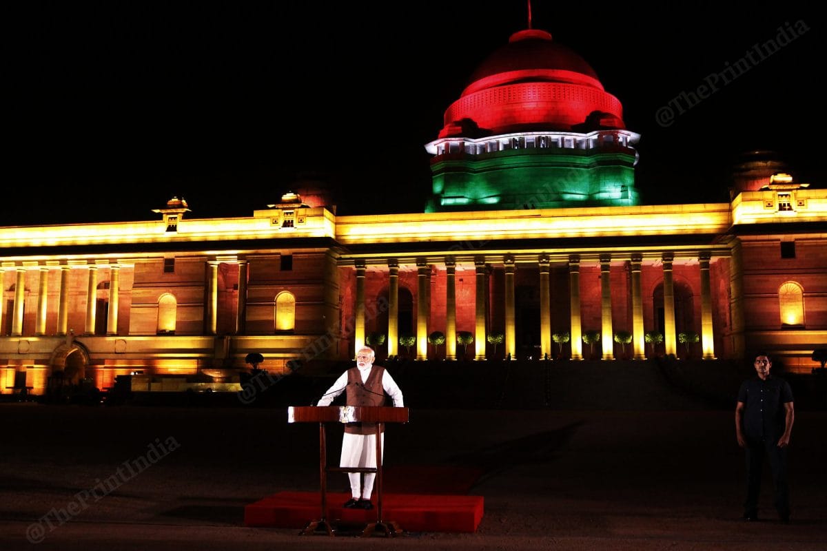 PM Modi addressed the media after meeting the president on 25 May 2019 | Photo: Praveen Jain | ThePrint