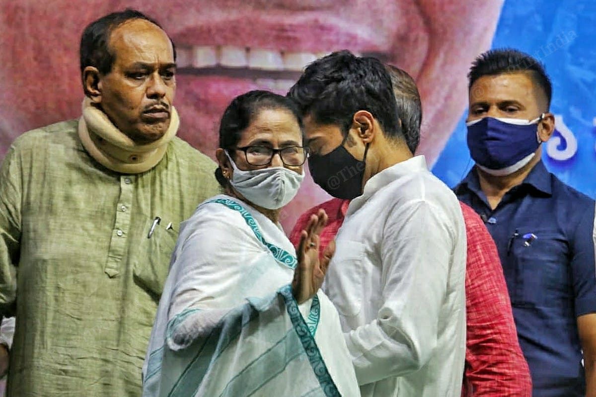 MP Abhishek Banerjee and nephew of CM Mamata Banerjee addressed the crowd | Photo: Praveen Jain | ThePrint