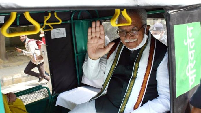 File image of Haryana Chief Minister Manohar Lal Khattar | Photo: ANI