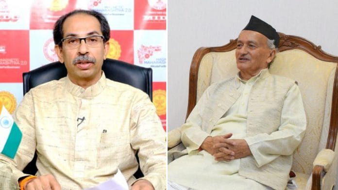 (L-R) Maharashtra CM Uddhav Thackeray and Governor B.S. Koshyari | ThePrint