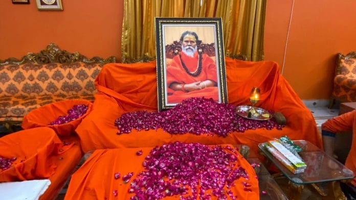 At the Baghambari Mutt in Prayagraj Tuesday | Photo: Ananya Bhardwaj/ThePrint