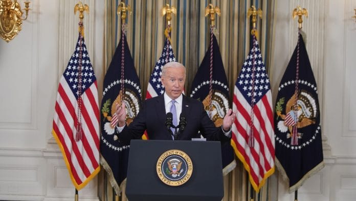 US President Joe Biden speaks in the White House in Washington, DC on 24 September 2021 | Photo: Al Drago | Bloomberg