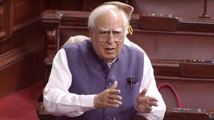 File photo of Congress Rajya Sabha MP Kapil Sibal | ANI via RSTV
