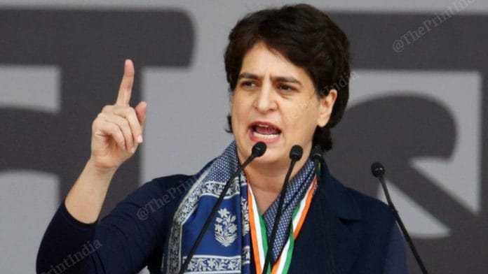 File image of Congress leader Priyanka Gandhi Vadra | Photo: Suraj Singh Bisht | ThePrint