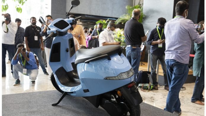 The launch of the Ola Electric Scooter at the Ola Campus in Bengaluru, India, on 15 August 2021| Photographer: Samyukta Lakshmi/Bloomberg