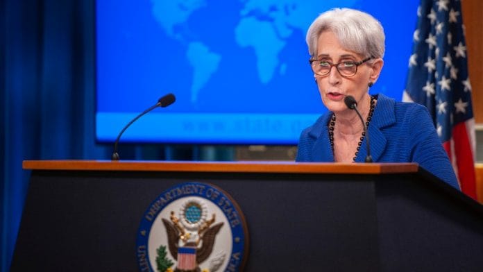 File photo of US Deputy Secretary of State Wendy R. Sherman | Twitter/@DeputySecState