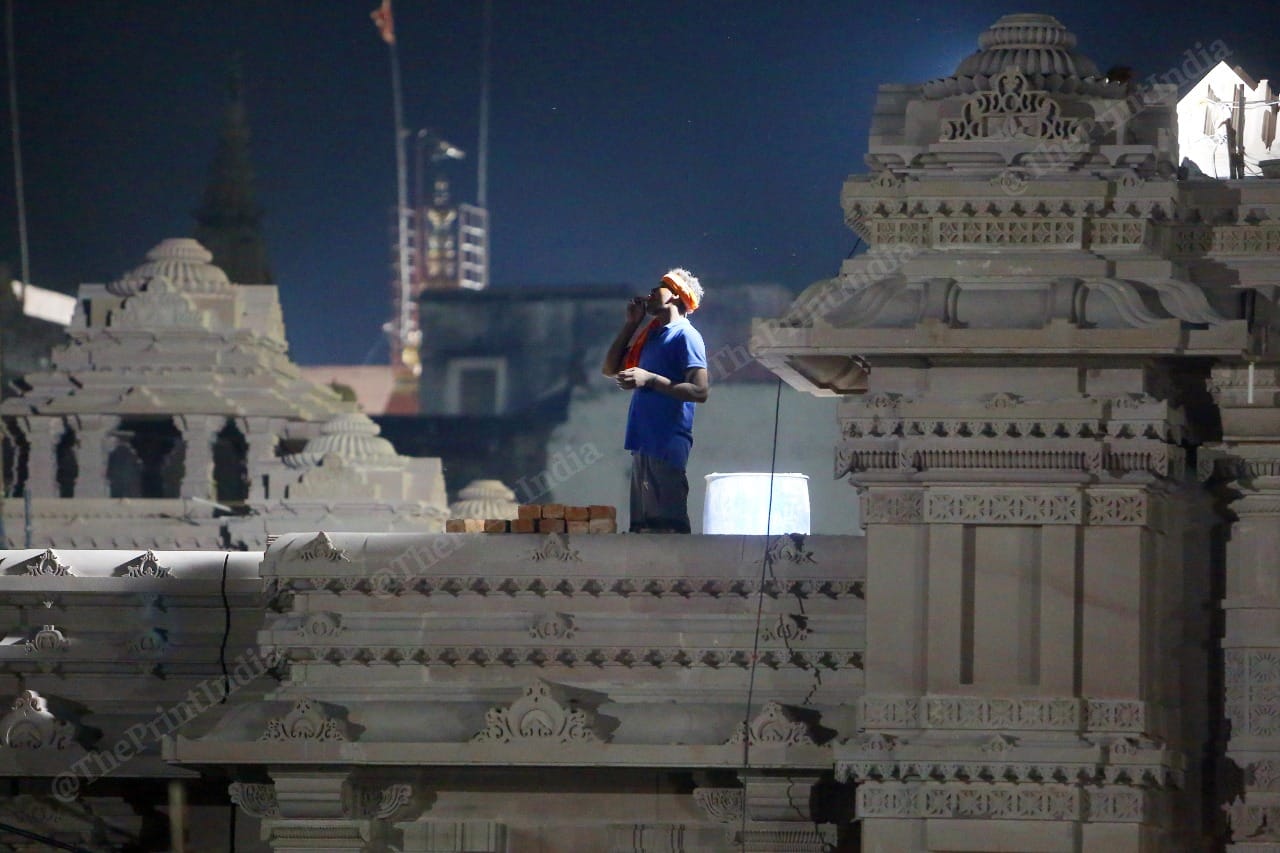 Work being carried out round-the-clock | Photo: Praveen Jain | ThePrint