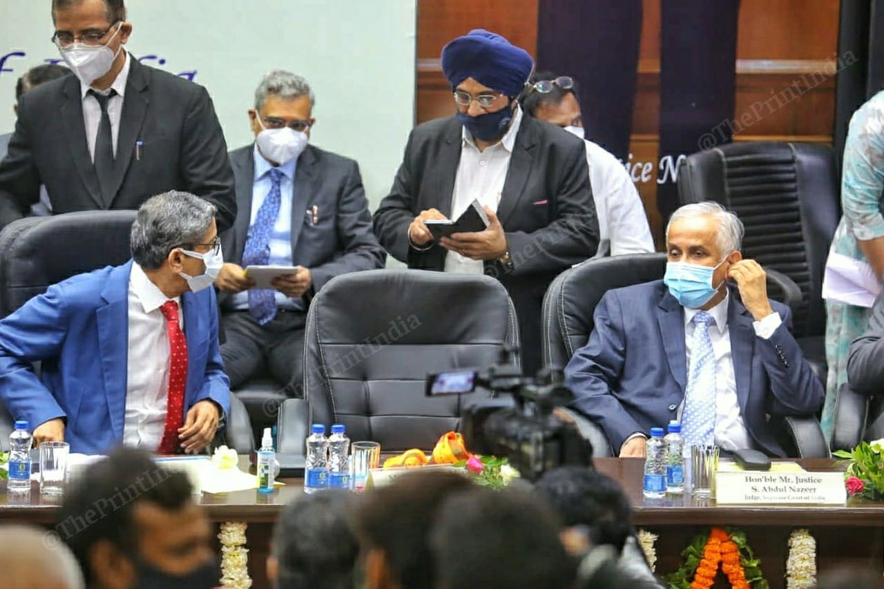 CJI Ramana with Justice S. Abdul Nazeer  | Praveen Jain | ThePrint