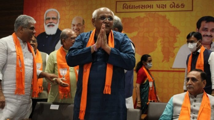 Bhupendra Patel after being elected the leader of the BJP's legislature party in Gujarat | Photo: Hanif Sindhi | By special arrangement