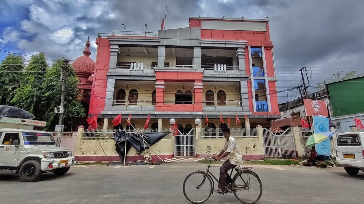 The CPI(M) office in Udaipur that was also attacked | Photo: Suraj Singh Bisht/ThePrint