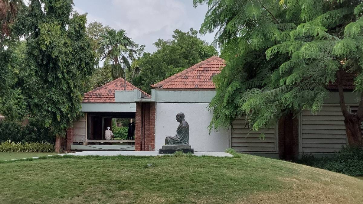 A statue of Gandhi at the ashram | Unnati Sharma | ThePrint
