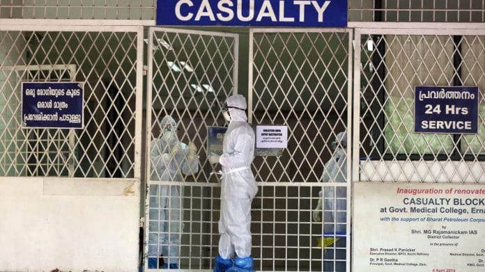 Health officials at the isolation ward of Kochi's Ernakulam Medical College in the wake of Nipah virus infections in the state | Representational image | ANI photo