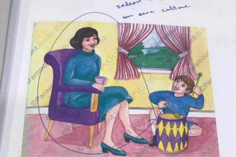 Pakistani textbook board unsettled by image of a woman’s legs, is quickly changed