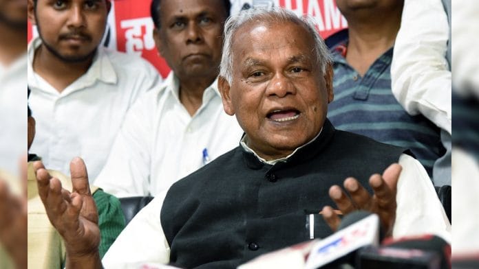 File photo of ex-Bihar CM and HAM (S) president Jitan Ram Manjhi | ANI photo