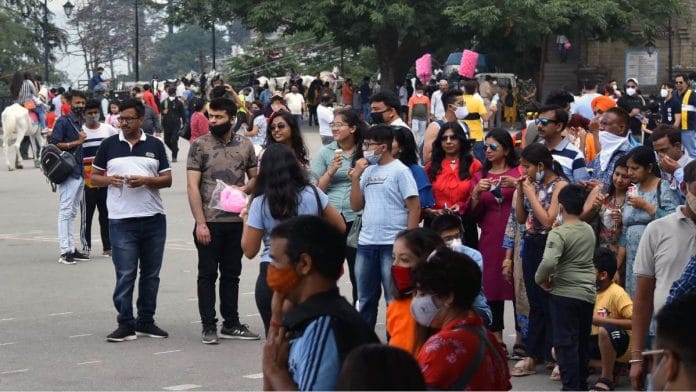 Tourists gathered at The Ridge, Shimla, in July 2021 | Representational image | ANI