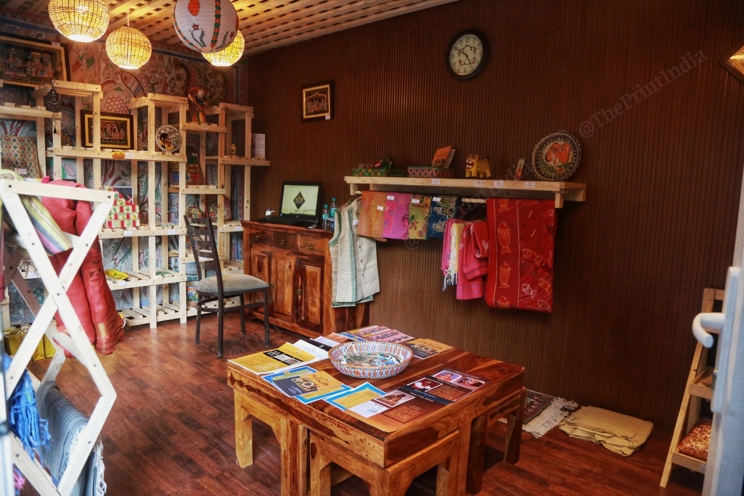 There are products from Madhubani, Tikuli, Sujni and more art forms |Photo: Manisha Mondal | ThePrint 