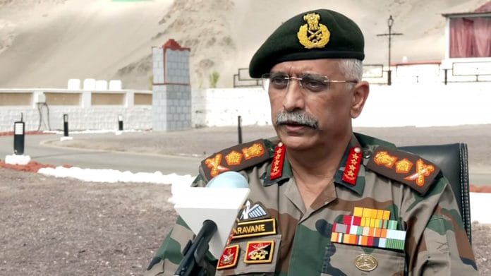 Army Chief General MM Naravane in Leh, on 2 October 2021 | ANI Photo