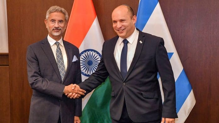 External Affairs Minister Dr. S Jaishankar meets Israeli PM Naftali Bennett in Jerusalem, on 20 October 2021 | PTI