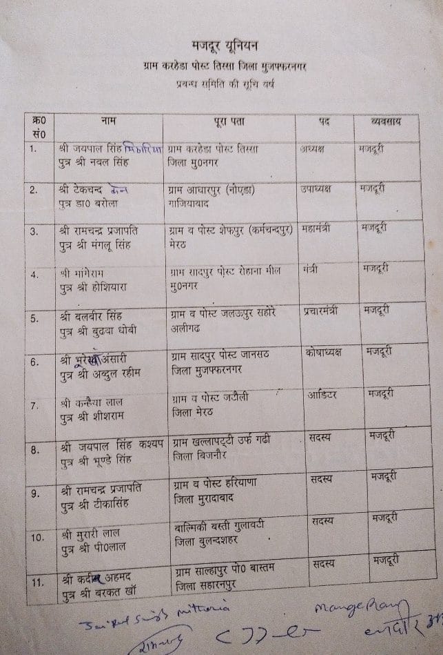 Organisational structure of Bhartiya Mazdoor Union. | Photo Credit: Shivam Mogha
